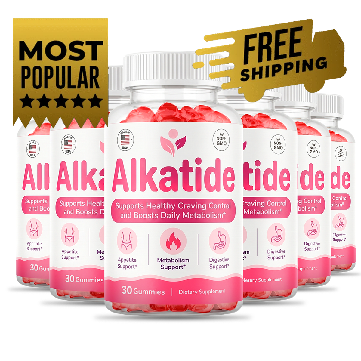 Alkatide supplement six-bottle package
